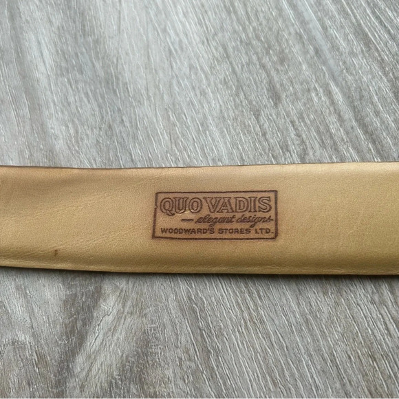 Vintage Quo Vadis Camel Grain Cowhide Brushed Suede Lining  Belt - Picture 13 of 15